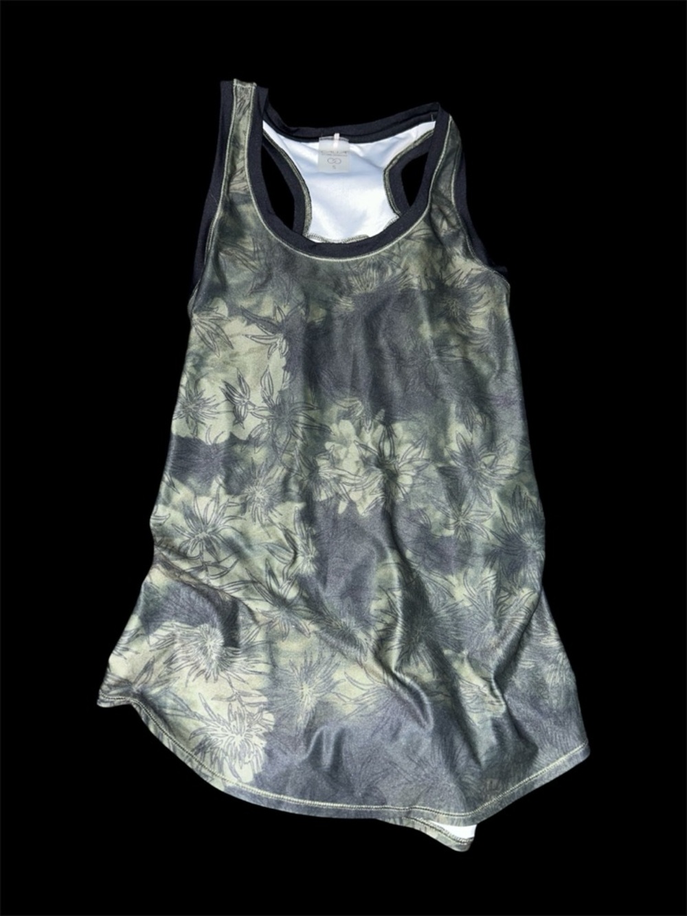 CALIA by Carrie Underwood Floral Racerback Tank Top - Size Small runs bigger
